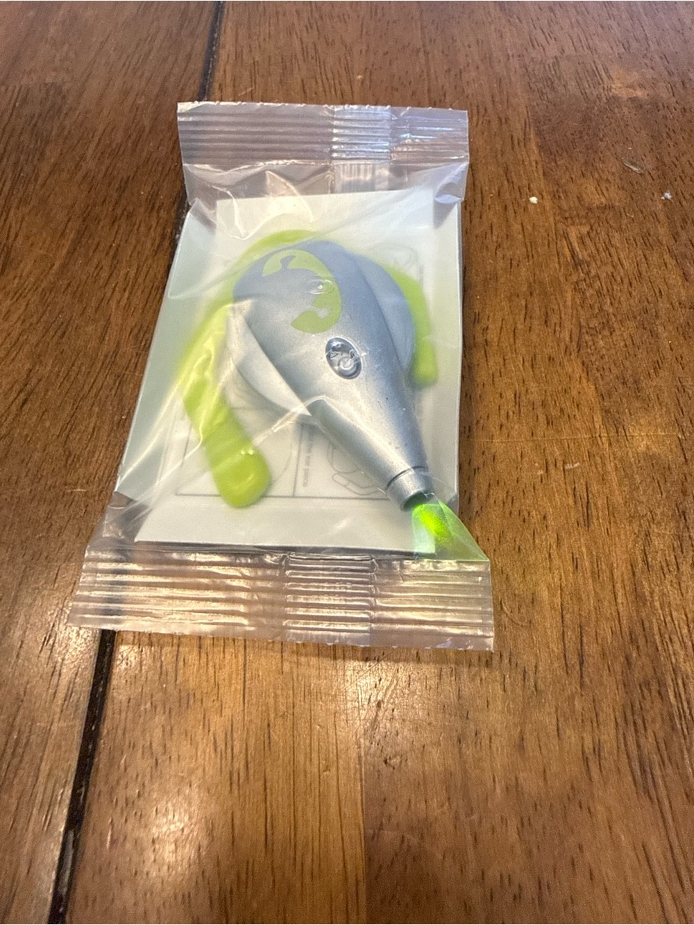 Silver & Green Universal Stylus Pen with Built-In LED